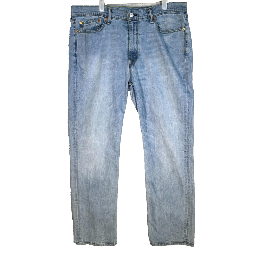Levi's 514 Men's Jeans 38 X 32 Blue Denim Stretch Mid-Rise Straight Fit Zip Fly